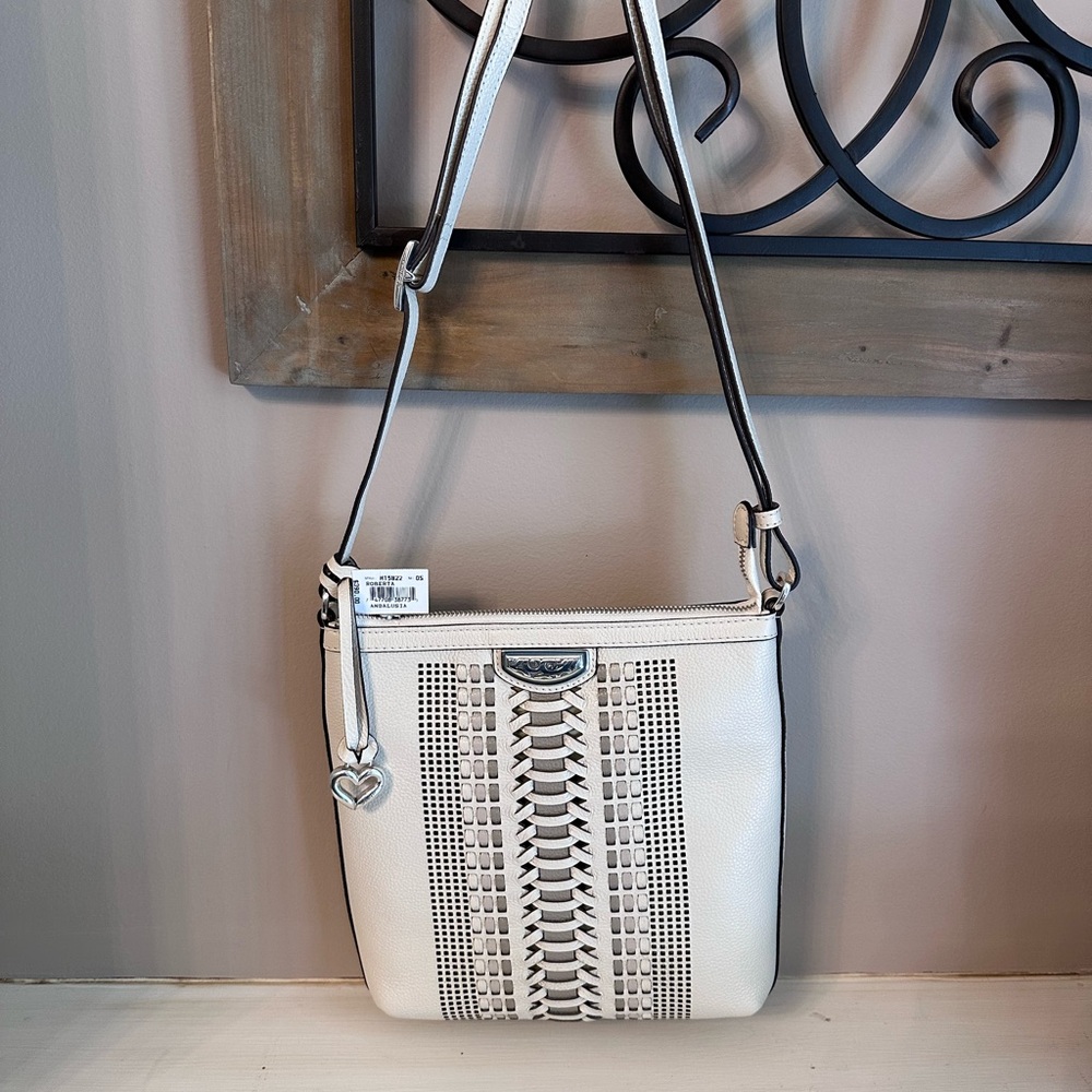 Brighton Roberta Andalusia White Cream Crossbody Bag